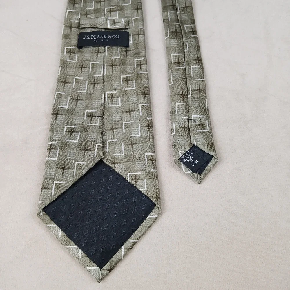 JS Blank‎ 4x60 Mens Tie Silk Geometric